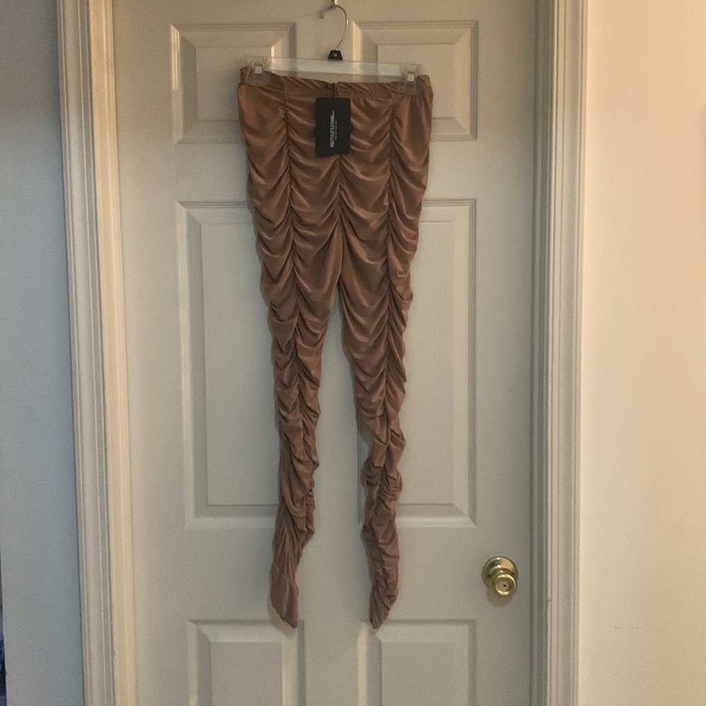 Deep Tan Ruffle Pants